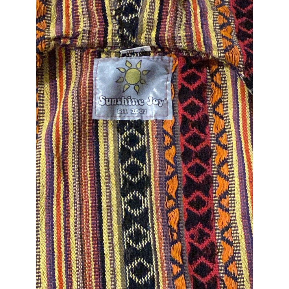 Sunshine Joy Est 2002 Woman Hoodie Size S Multicolor Stripe Y2K Hippie Bohemian - Picture 4 of 7